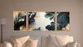 Set 3 tablouri decorative, Huhu310, Lemn masiv, Multicolor