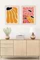 Set 2 tablouri decorative, Huhu176, Lemn masiv, Multicolor
