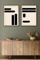Set 2 tablouri decorative, Huhu200, Lemn masiv, Multicolor
