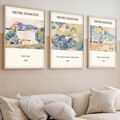 Set 3 tablouri decorative, Huhu266, Cadru: 100% LEMN MASIV (Grosime: 2 cm), Multicolor
