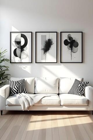 Set 3 tablouri decorative, Huhu434, Lemn masiv, Multicolor
