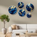 Tablou decorativ (5 Pieces), Iaht-49, Dimensiuni: 43,5 x 43,5 cm (1 bucată), Multicolor