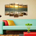 Set 5 tablouri decorative, 5PATK-183, 19 x 70 cm, Multicolor