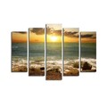 Set 5 tablouri decorative, 5PATK-183, 19 x 70 cm, Multicolor