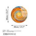 Tablou decorativ, UV-1123, Diametru: 60 cm, Multicolor