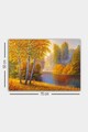Tablou decorativ, 1411615304-5070, Rama din lemn (grosime 3 cm), Multicolor