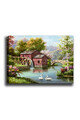 Tablou decorativ, Kanvas Tablo (50 x 70), Rama din lemn (grosime 3 cm), Multicolor