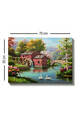 Tablou decorativ, Kanvas Tablo (50 x 70), Rama din lemn (grosime 3 cm), Multicolor