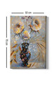Tablou decorativ, Kanvas Tablo (50 x 70), Rama din lemn (grosime 3 cm), Multicolor