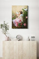 Tablou decorativ, Kanvas Tablo (50 x 70), Rama din lemn (grosime 3 cm), Multicolor