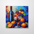 Tablou decorativ, KNV9987, Rama din lemn (grosime 3 cm), Multicolor