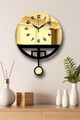 Ceas de perete decorativ, Vlnt108Al, Diametru: 39 cm, Aur/Negru