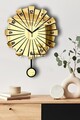 Ceas de perete decorativ, Vlnt111Al, Diametru: 39 cm, Auriu