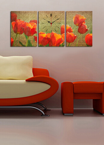Ceas de perete (3 Pieces), 3P3040CS-69, 30 x 40 cm (3 bucăți), Multicolor