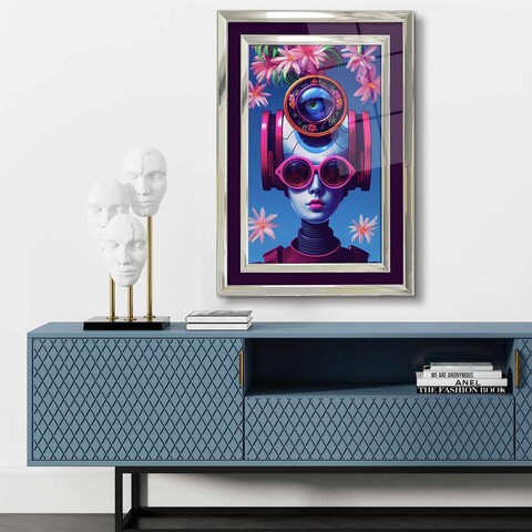 Tablou decorativ, 4363Kromgumusct, Lemn masiv, Multicolor