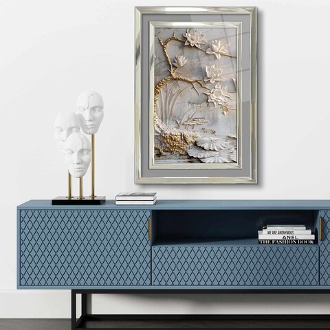 Tablou decorativ, 4363Kromgumusct, Lemn masiv, Multicolor