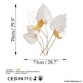 Decoratiune de perete, Feuille 2, Dimensiuni: 73 x 76 x 4 cm, Multicolor