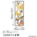 Decoratiune de perete, Kelebek 2, Dimensiuni: 32 x 90 x 4 cm, Multicolor