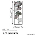 Decoratiune de perete, Fig 3, Dimensiuni: 32 x 90 x 4 cm, Multicolor