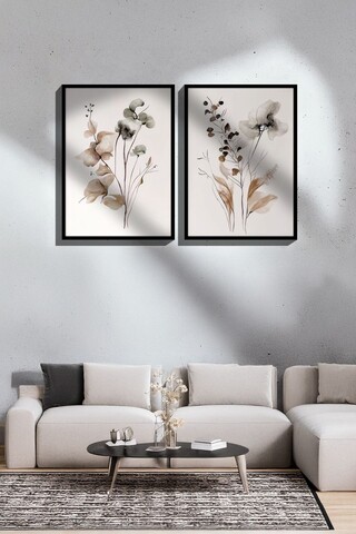 Set 2 tablouri decorative, Ersy2Lımodel16-Sıyah, MDF, Multicolor