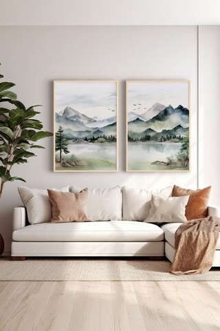 Set 2 tablouri decorative, Ersy2Lımodel24-Ahsap, MDF, Multicolor