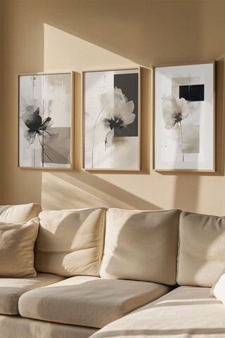 Set 3 tablouri decorative, Artvmodel40-Ahsap, MDF, Multicolor