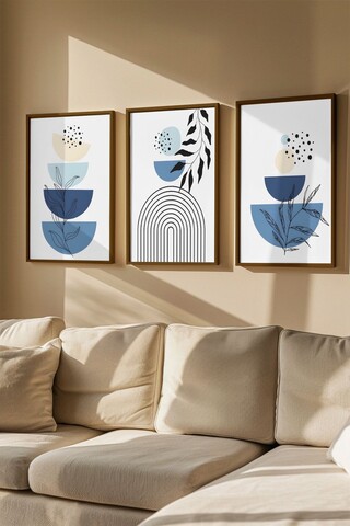Set 3 tablouri decorative, Artvmodel5-Kahve, MDF, Multicolor