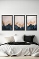 Set 3 tablouri decorative, Ersy3Syhcrv47, MDF, Multicolor