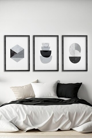 Set 3 tablouri decorative, Ersy3Syhcrv69, MDF, Multicolor