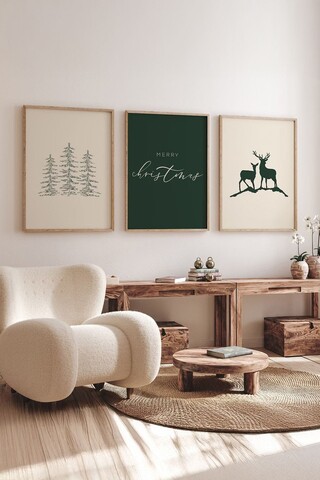 Set 3 tablouri decorative, Nwyearmdl13, MDF, Multicolor