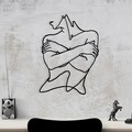 Decoratiune de perete, Felicidad, Dimensiune: 40 x 54 cm, Negru