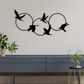 Decoratiune de perete, Tranquila, Dimensiuni: 68,5 x 32,5 cm, Negru