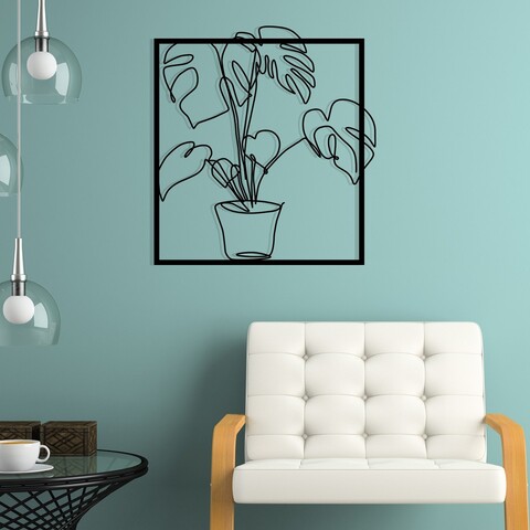Decoratiune de perete, Store, Dimensiuni: 49 x 53 cm, Negru