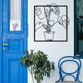 Decoratiune de perete, Store, Dimensiuni: 49 x 53 cm, Negru