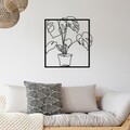 Decoratiune de perete, Store, Dimensiuni: 49 x 53 cm, Negru