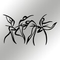 Decoratiune de perete, Felicita M, Dimensiuni: 97 x 56,5 cm, Negru