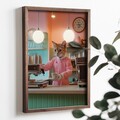 Tablou decorativ, TUN072-L, Lemn, Multicolor