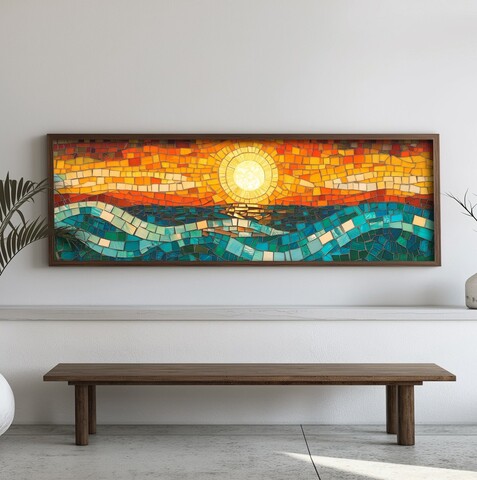 Tablou decorativ, EMR018, Lemn, Multicolor