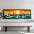 Tablou decorativ, EMR018, Lemn, Multicolor
