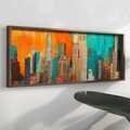 Tablou decorativ, EMR038, Lemn, Multicolor