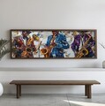 Tablou decorativ, EMR058, Lemn, Multicolor