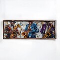 Tablou decorativ, EMR058, Lemn, Multicolor