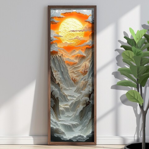 Tablou decorativ, EMR072, Lemn, Multicolor