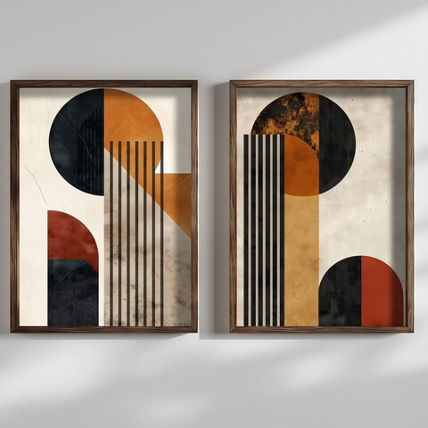 Tablou decorativ (2 Pieces), HUM109, Cadru: 100% MOLID, Multicolor
