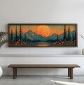 Tablou decorativ, EMR061, Lemn, Multicolor