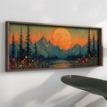 Tablou decorativ, EMR061, Lemn, Multicolor