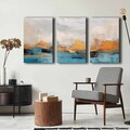 Tablou decorativ (3 Pieces), 3P4570GSC-011, Lemn, Multicolor