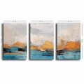 Tablou decorativ (3 Pieces), 3P4570GSC-011, Lemn, Multicolor