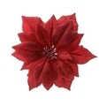 Decoratiune Poinsettia, Decoris, 24x24x6 cm, rosu