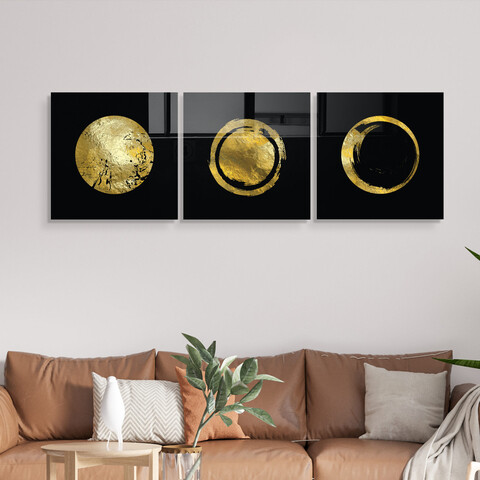 Tablou decorativ (3 Pieces), 2045, Dimensiune: 40 x 40 cm (3 bucăți), Multicolor
